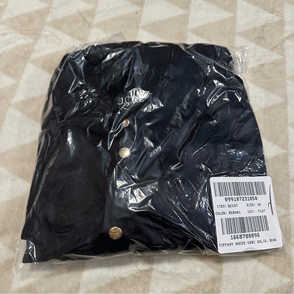 J crew Drapey shirtdress in luster crepe black - Picture 2 of 3